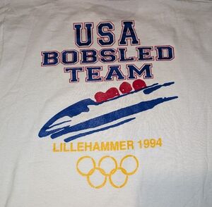 94 Olympics USA Bobsled Team Vintage Single Stitch Men's XL Tee